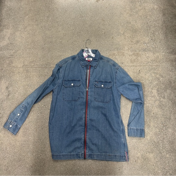 Tommy Hilfiger Denim Full Zip Shacket | Y2K Vintage | Size Medium | Unisex - Picture 1 of 2